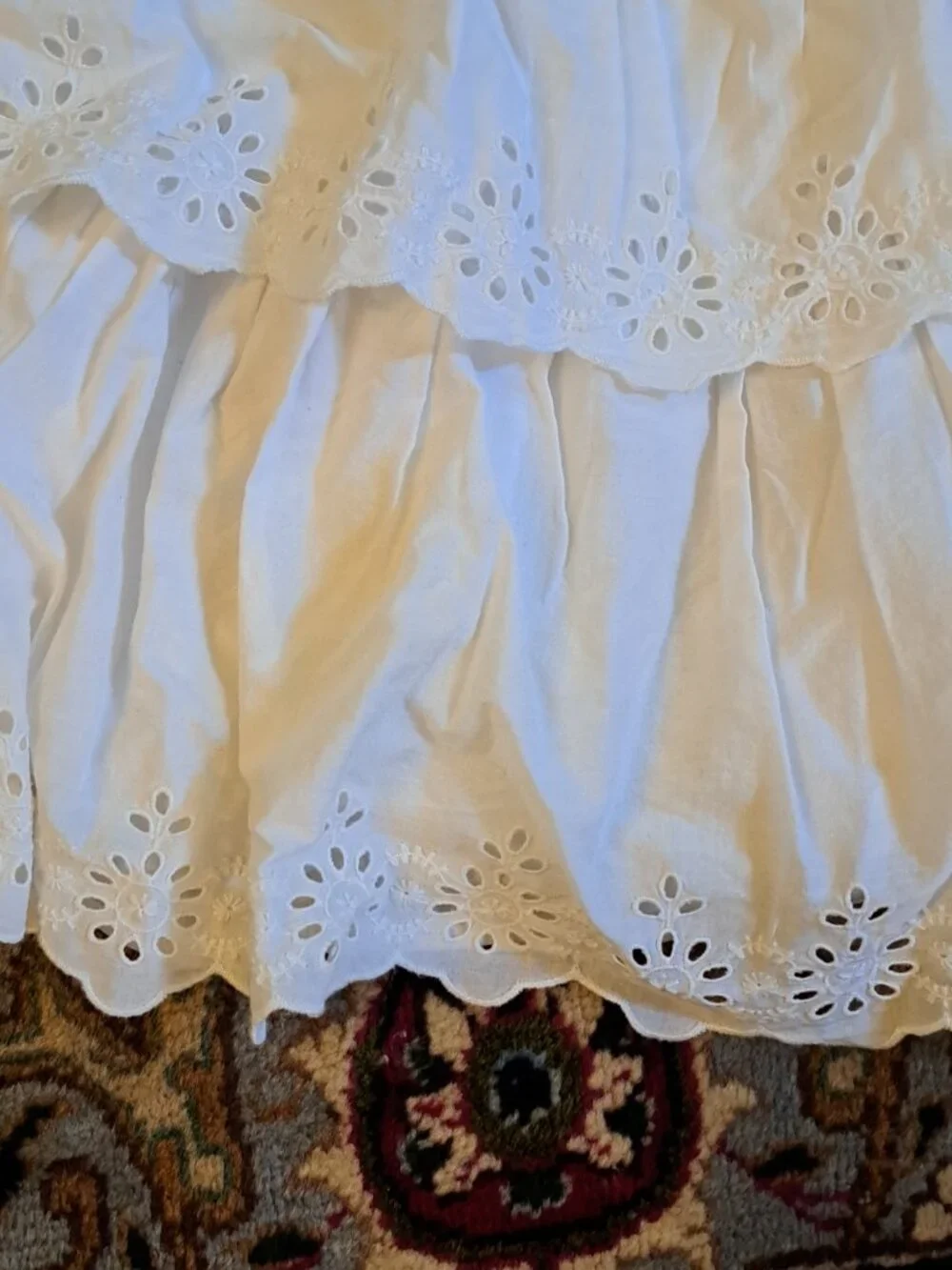 Gap Girls White Eyelet Dress XXL